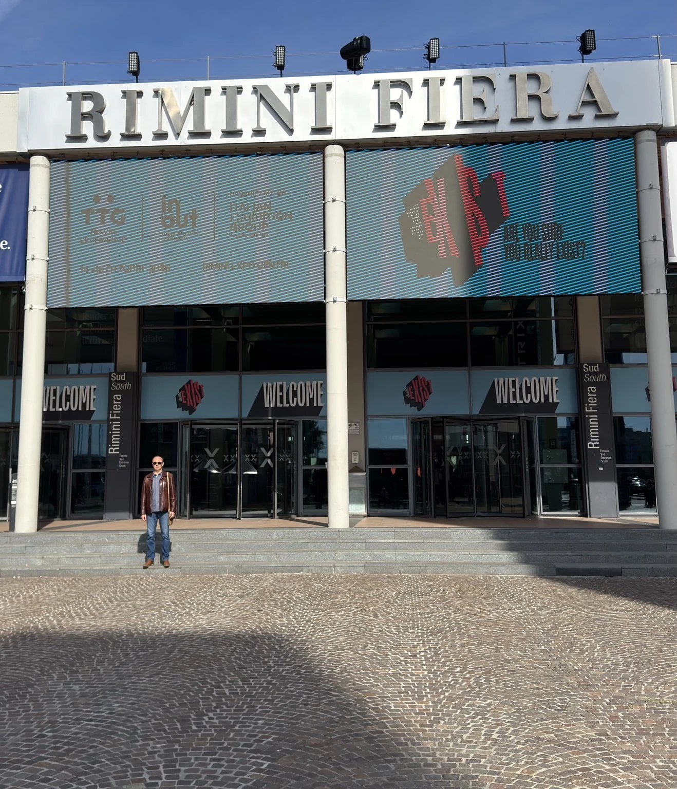 Основатель EL NOVARA у выставочного комплекса Rimini Fiera